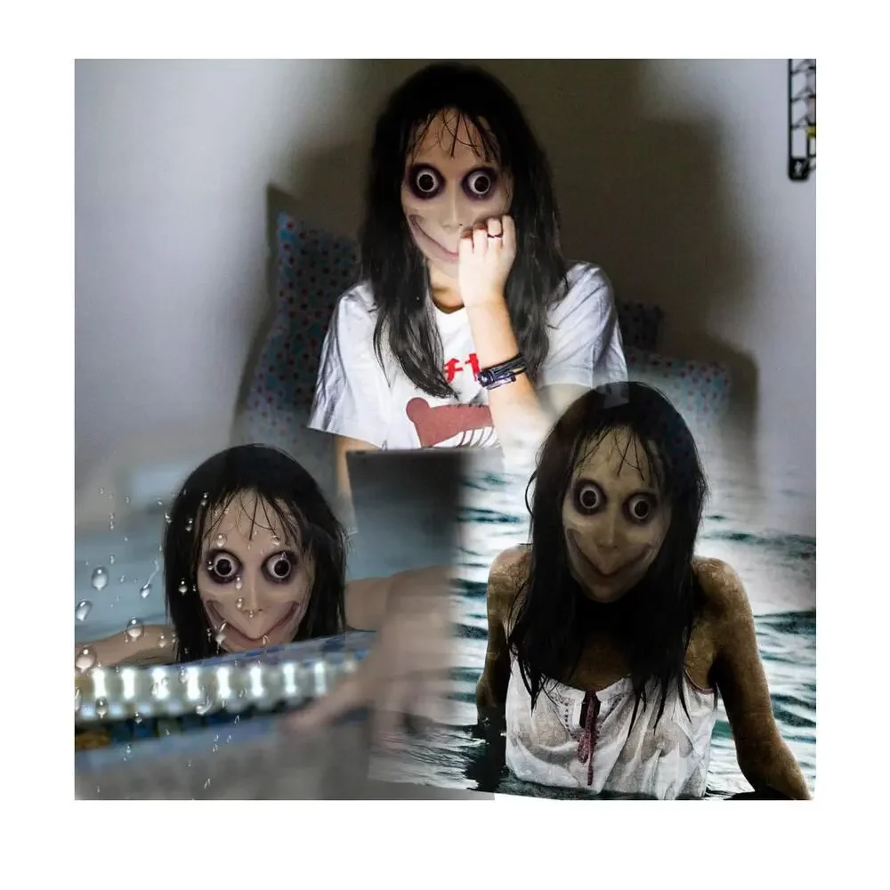 Adult & Teen Creepy Momo Mask With Color Changing Eyes